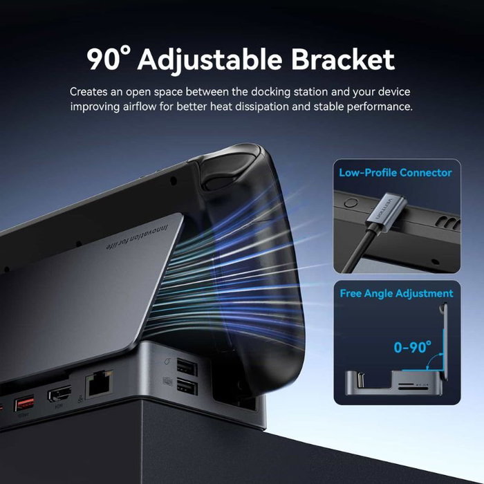 Vention Docking Station USB-C 9-en-1 TPZH0 Gris
